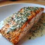 Airfryer laksefilet med urtesauce