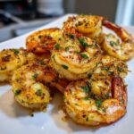 Airfryer rejer med hvidløg