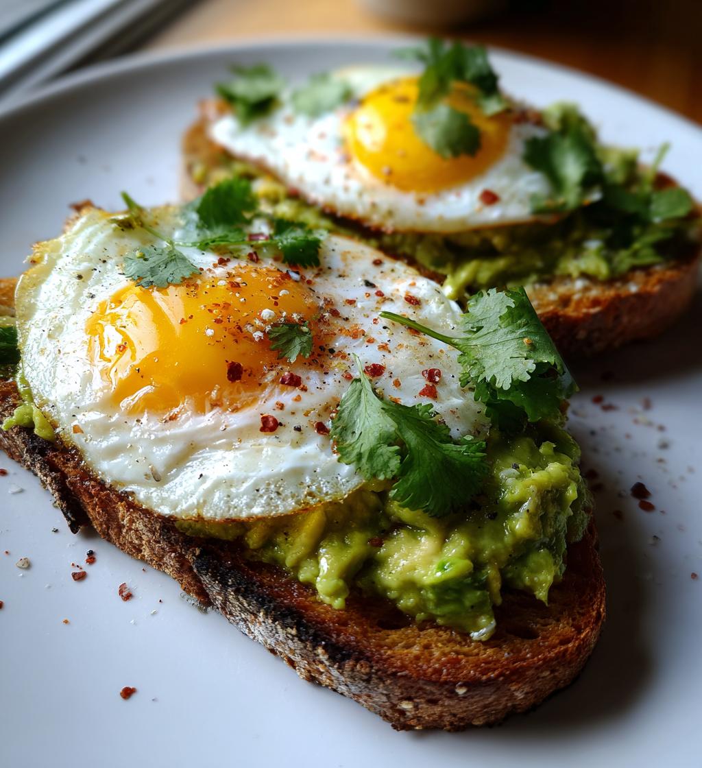 Avocado toast med æg