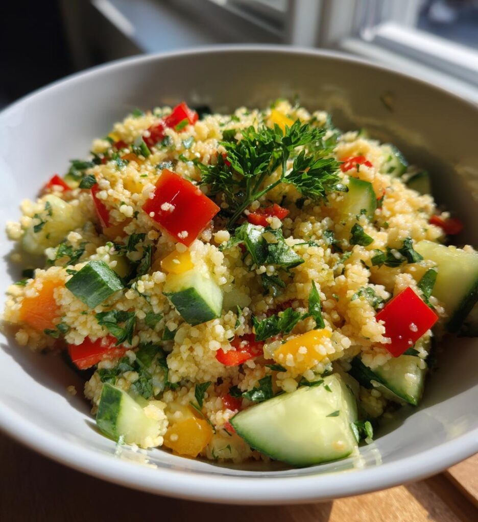 Bulgur salat med grøntsager