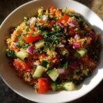 Bulgursalat med tomat og agurk