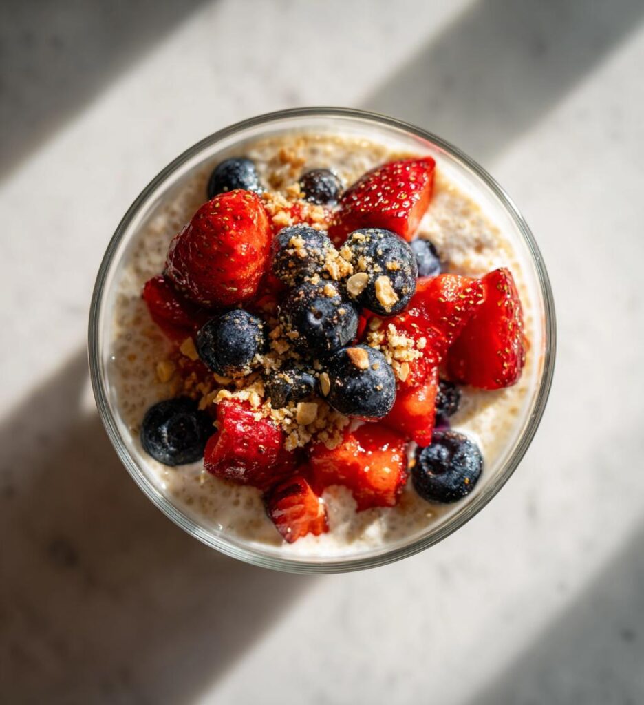 Chiagrød med frugt
