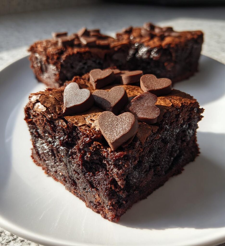 Chokolade-hjerte brownies