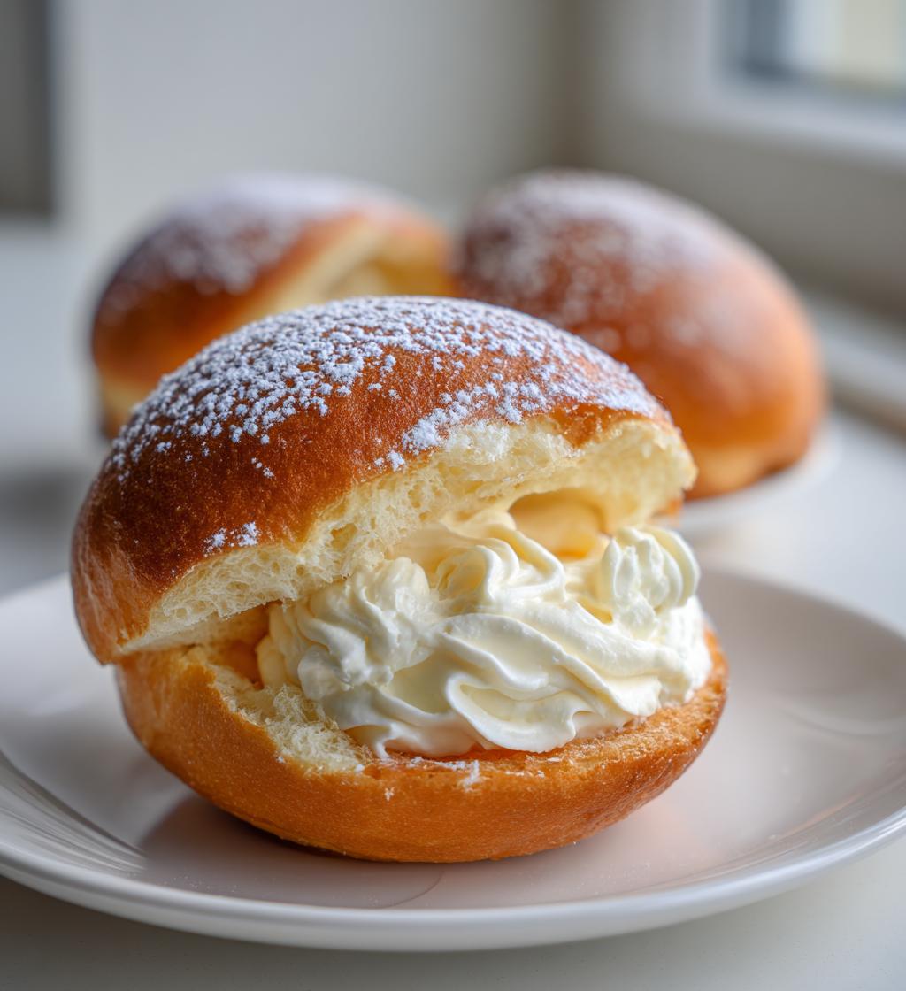 Fastelavnsboller med creme