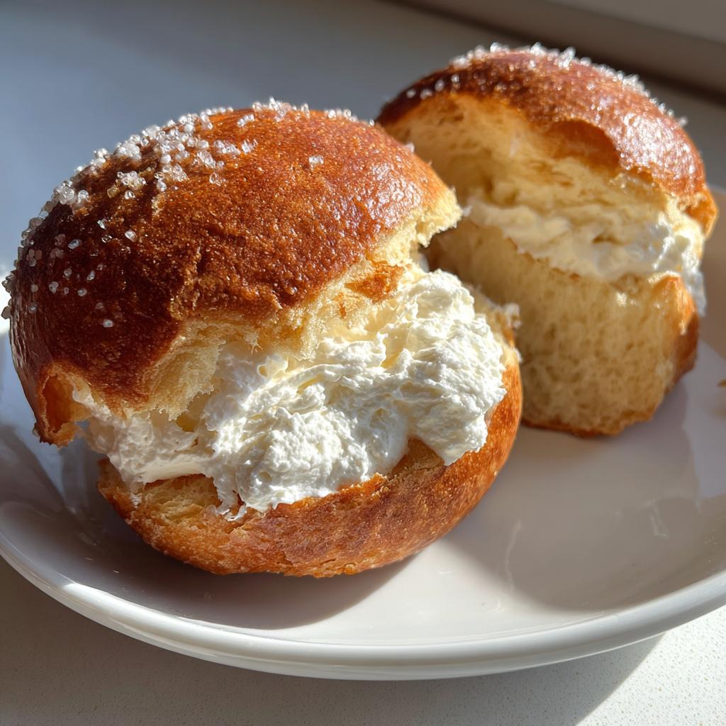 Fastelavnsboller med flødeskum