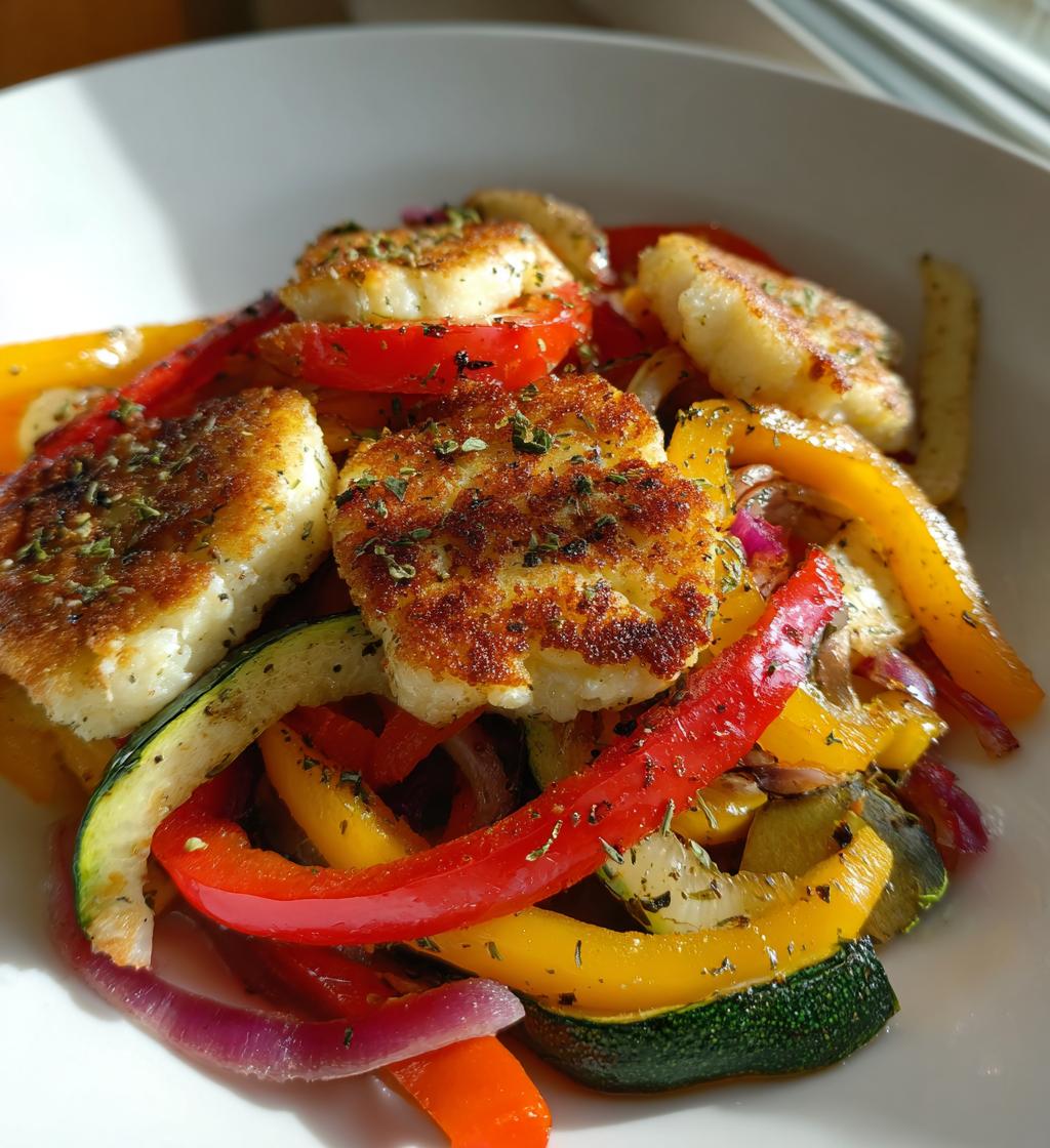 Halloumi med grøntsager