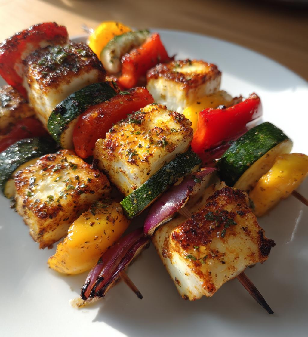Halloumi spyd med grønt