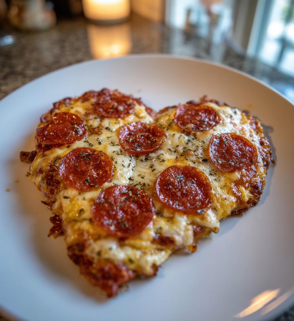 Hjerteformet pizza