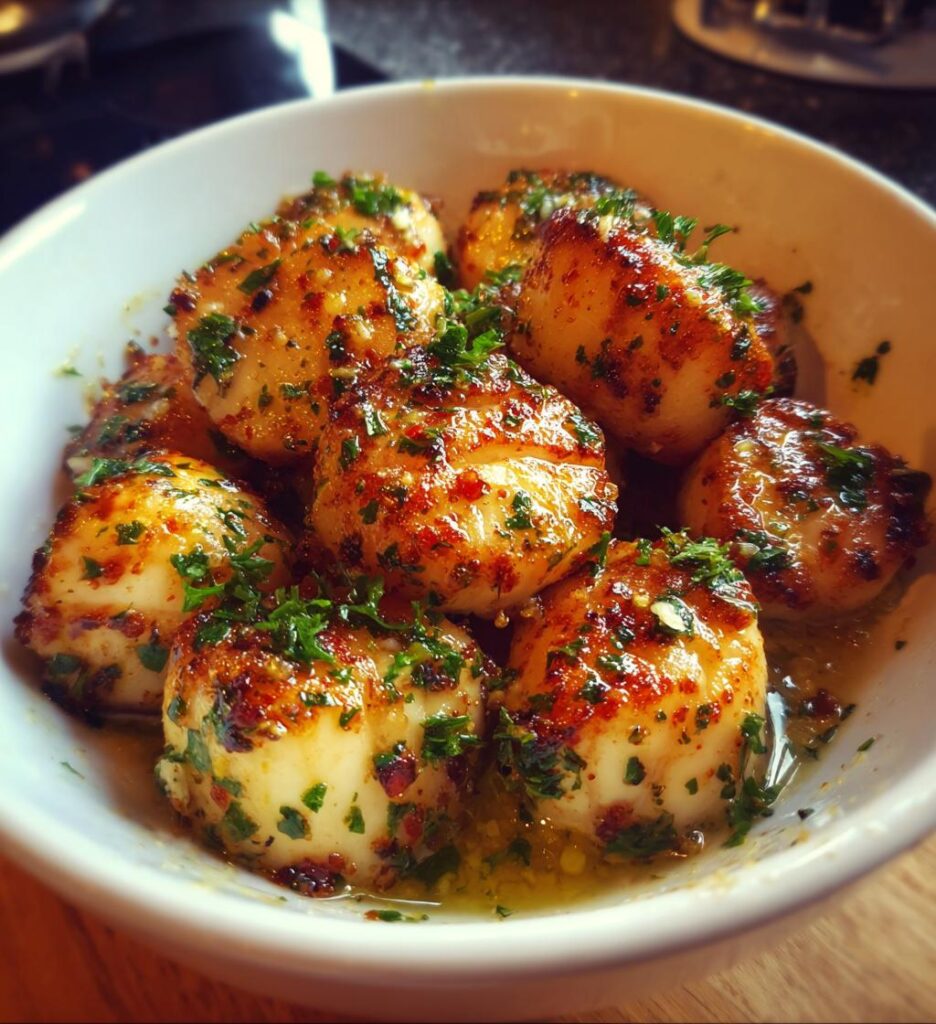 Kammuslinger med citronsmør