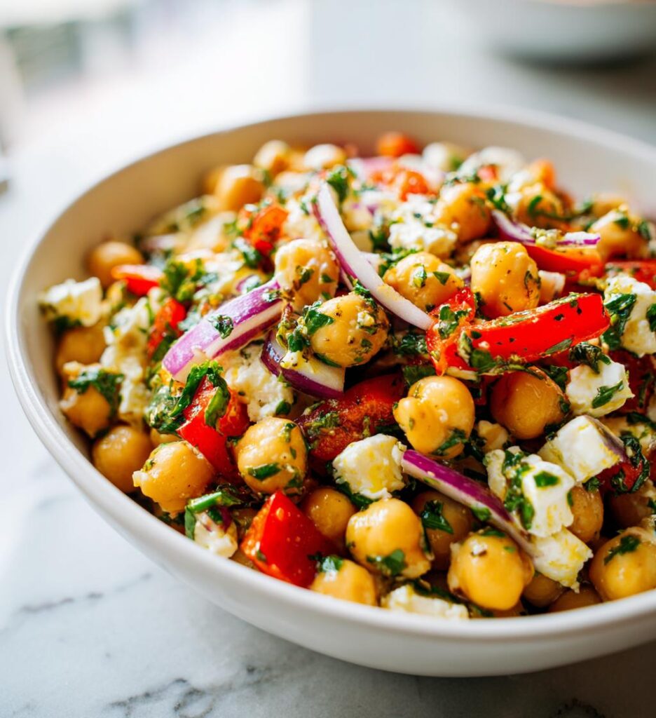 Kikærtesalat med feta