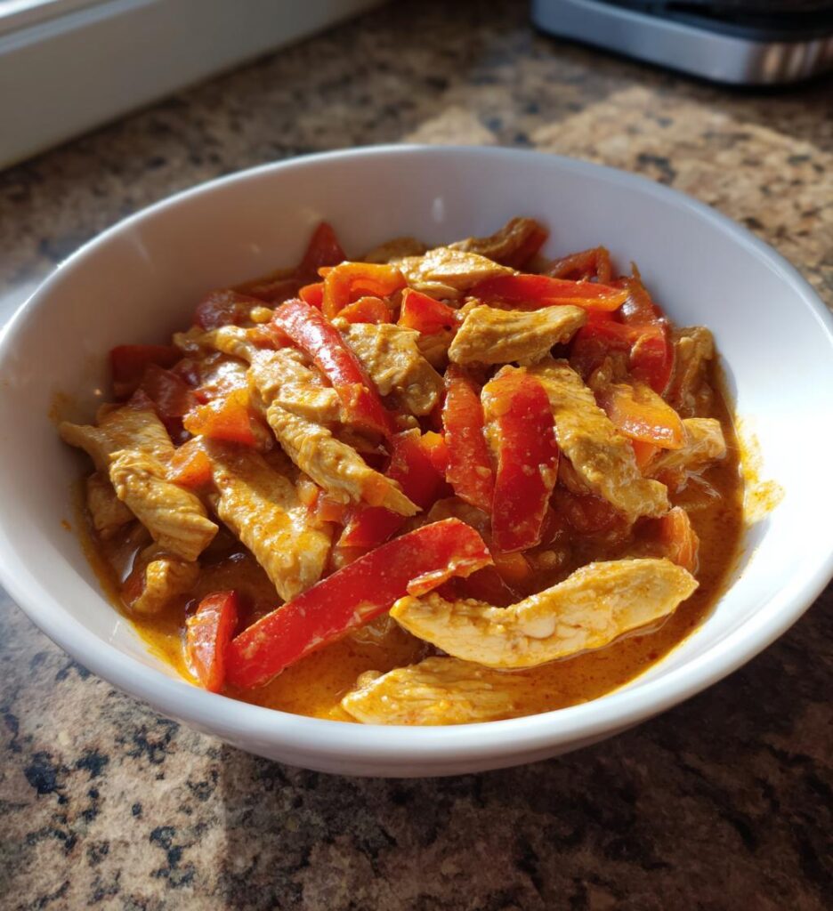 Kylling i paprika-flødesauce