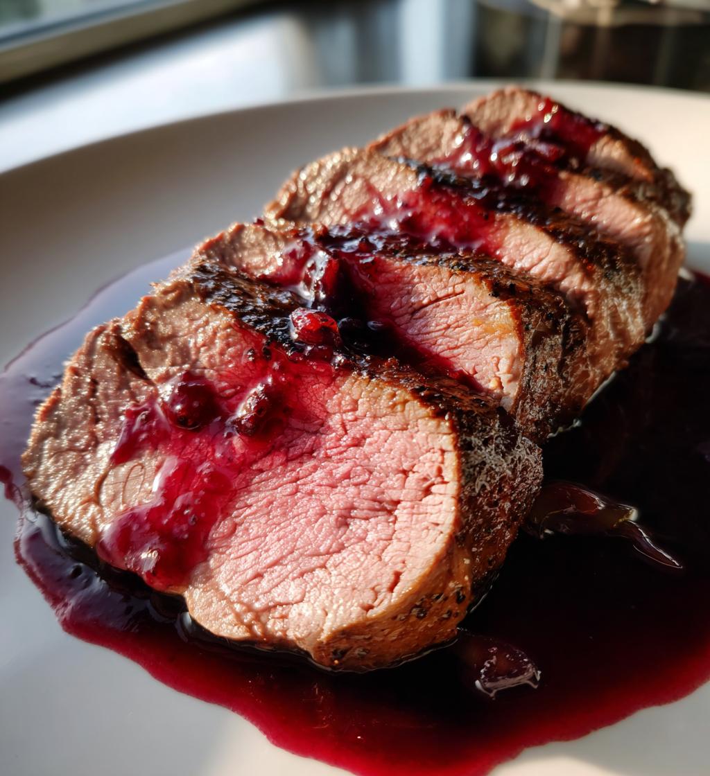 Oksefilet med rødvinssauce