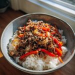 Oksekødsbowl med ris