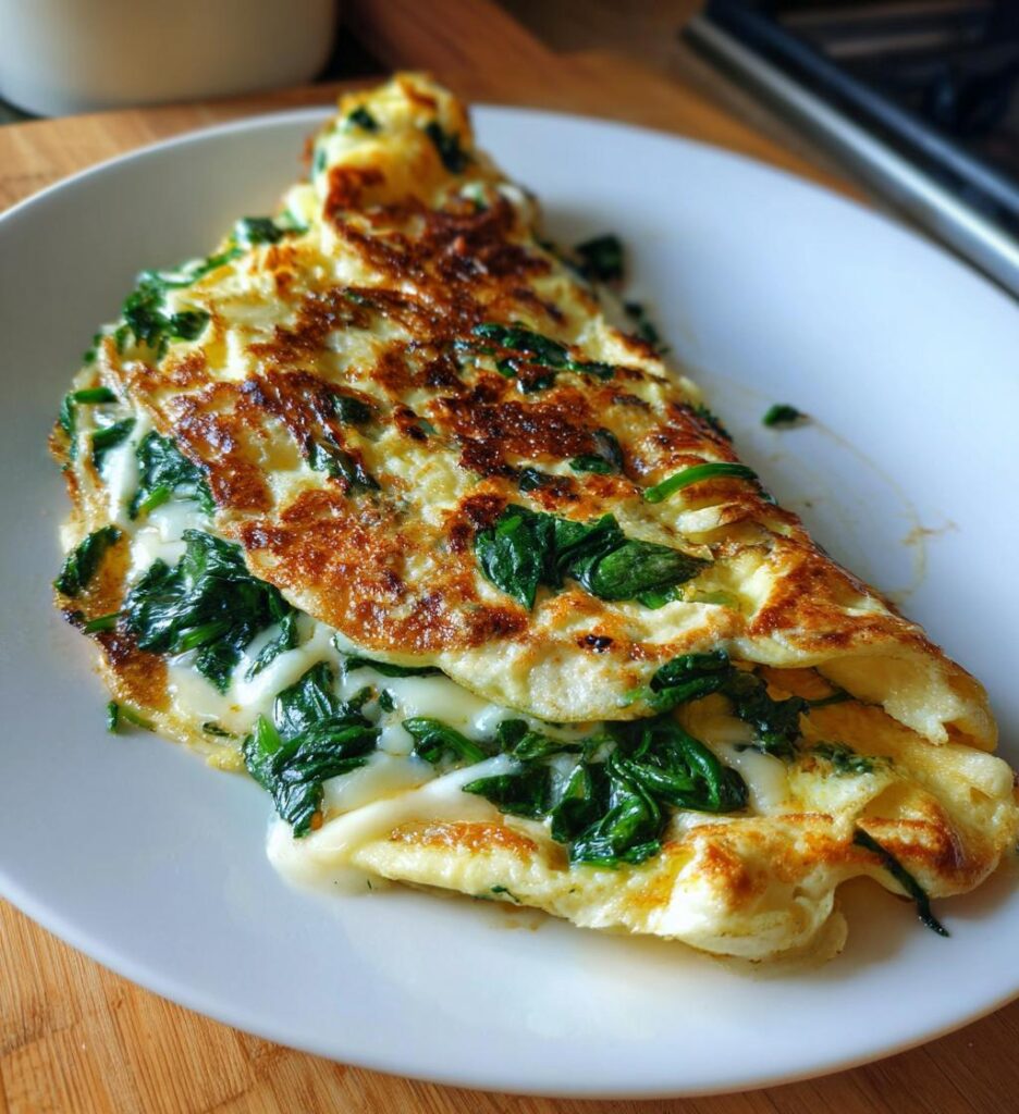 Omelet med spinat