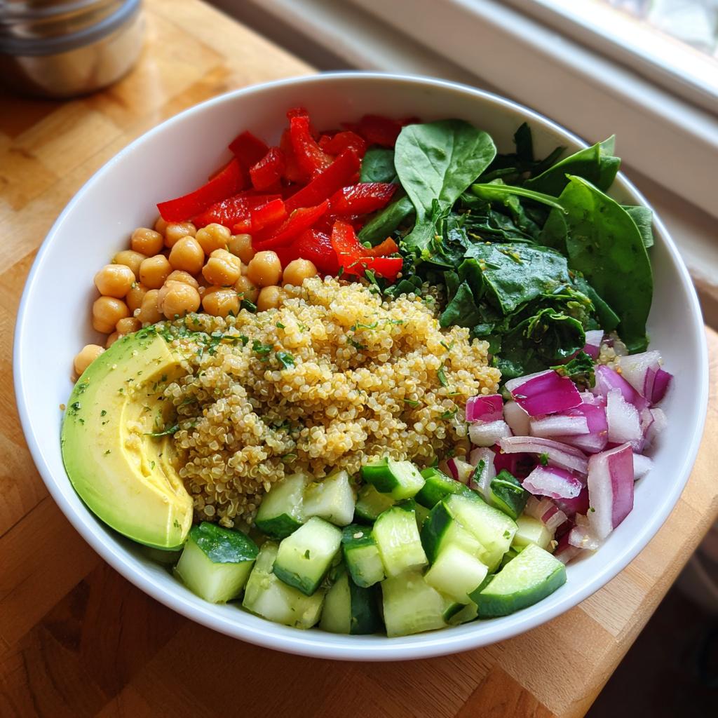 Quinoa-grøntsagsbowl