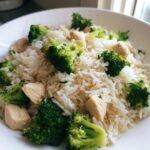 Ris med broccoli og kylling