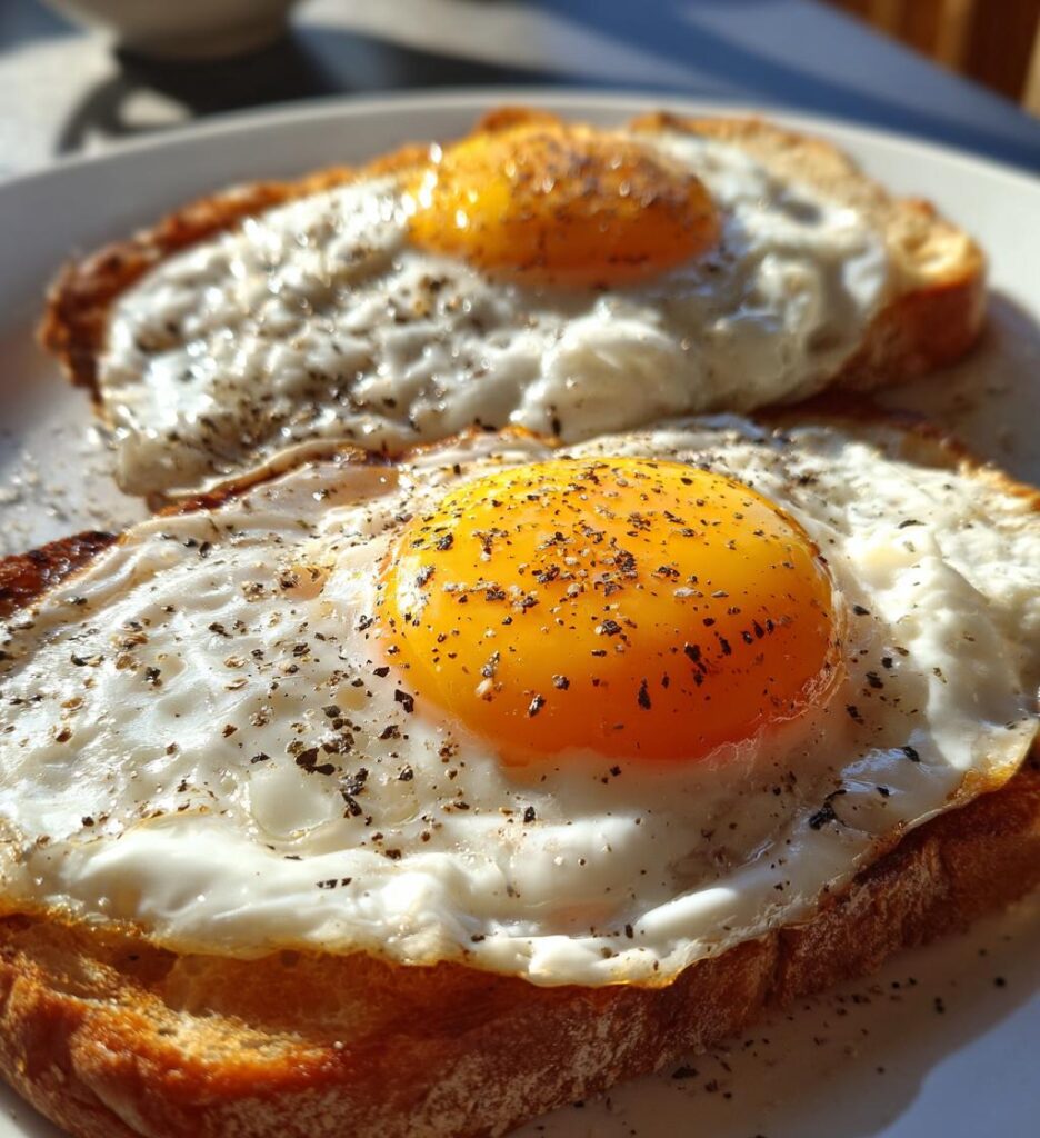 Spejlæg med brød