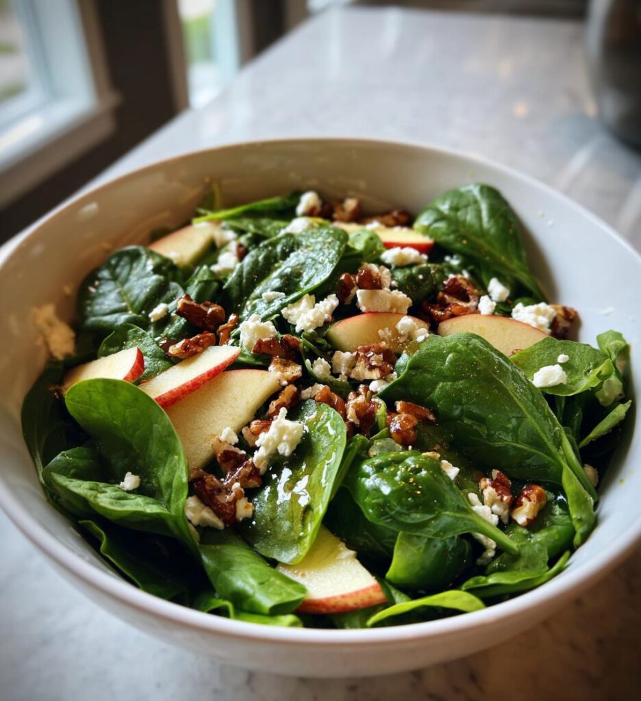 Spinatsalat med æble