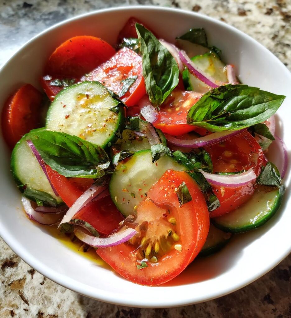 Tomat- og agurkesalat