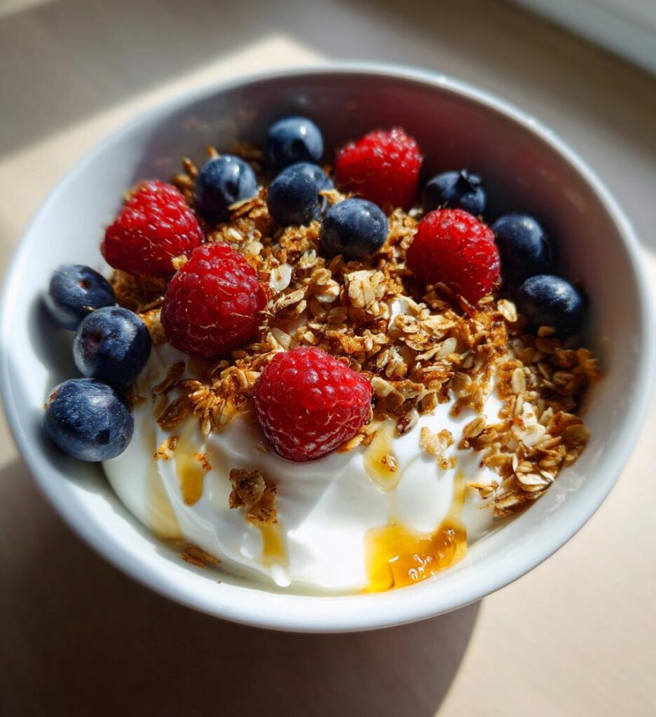 Yoghurt med granola og honning