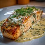 Baked Salmon with Creamy Sauce