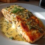 Baked Salmon with Mustard Dill Sauce