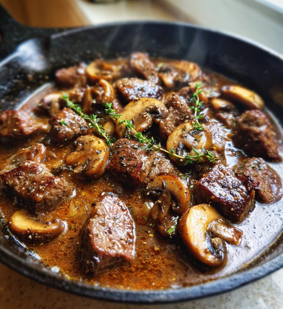 Creamy Beef & Mushroom Skillet