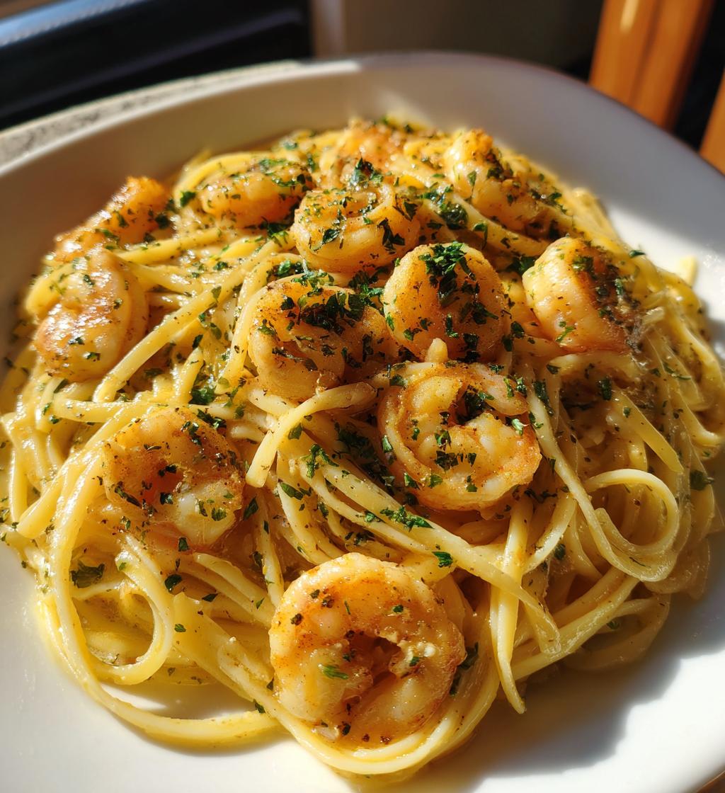 Creamy Garlic Shrimp Pasta