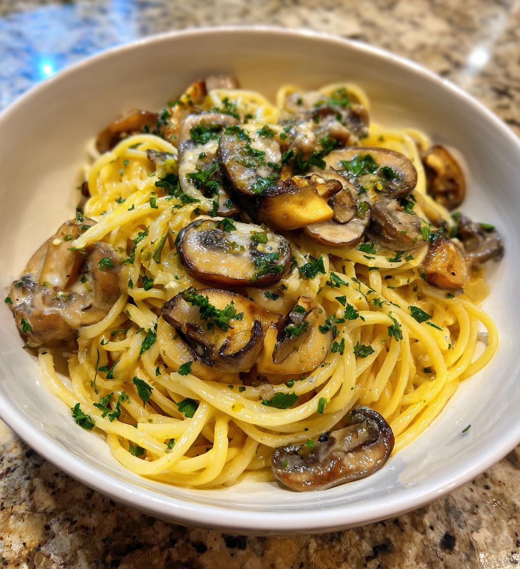 Creamy Pasta with Mushrooms & Herbs