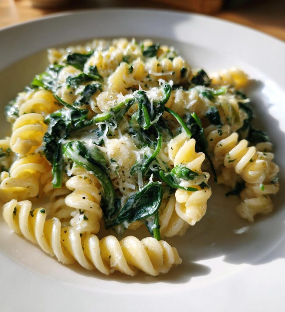 Creamy Spinach Pasta with Cheese