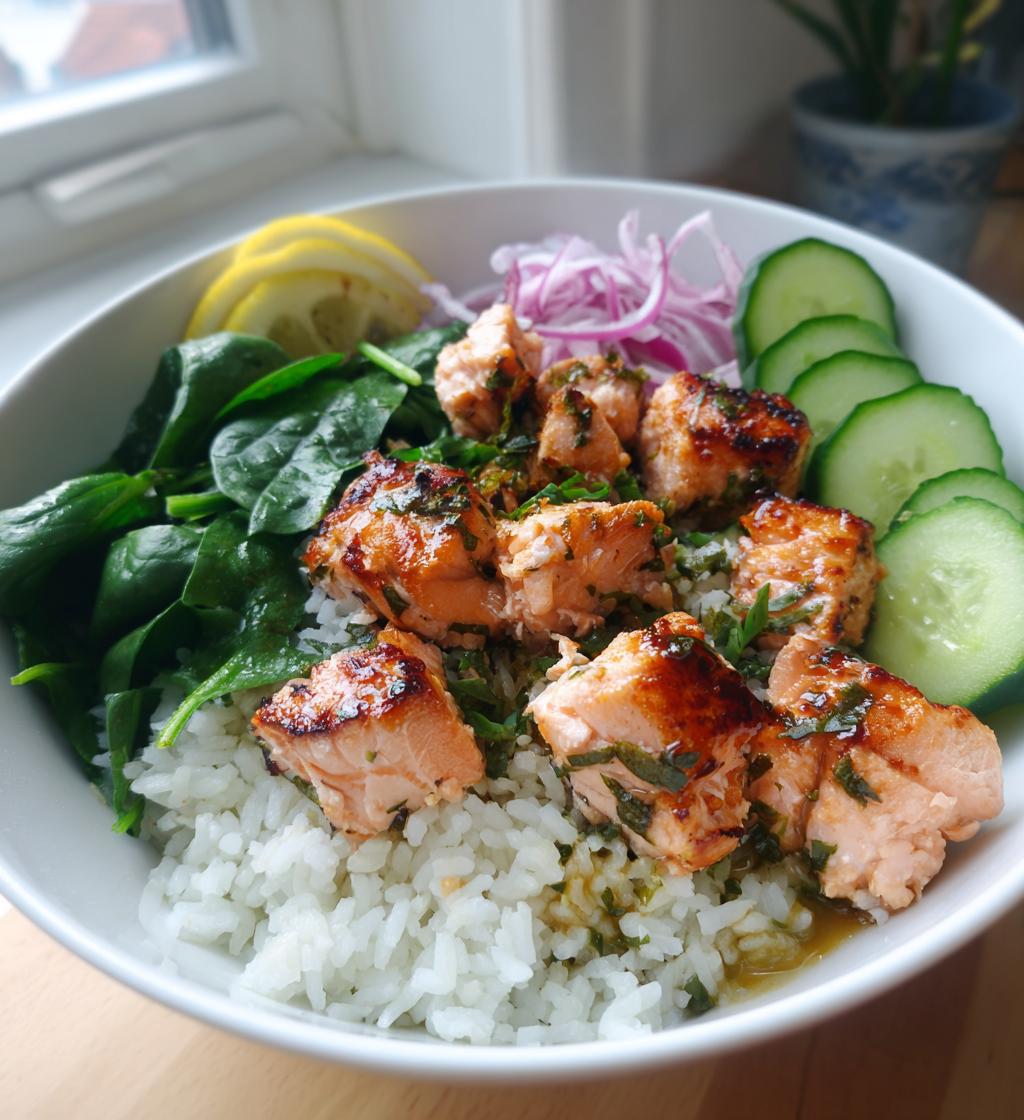Scandinavian Salmon Rice Bowl