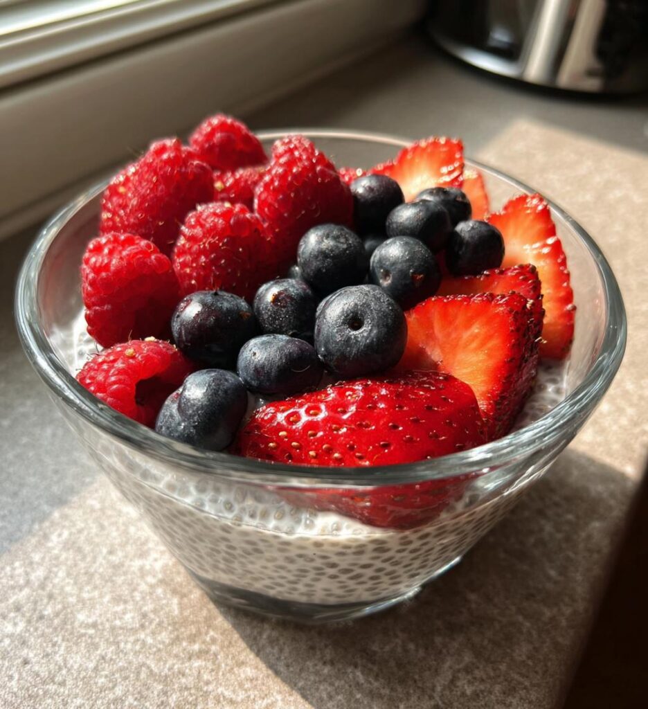 Chia pudding med bær