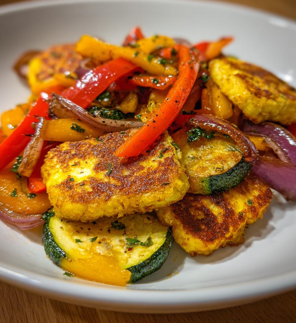 Halloumi med grøntsager
