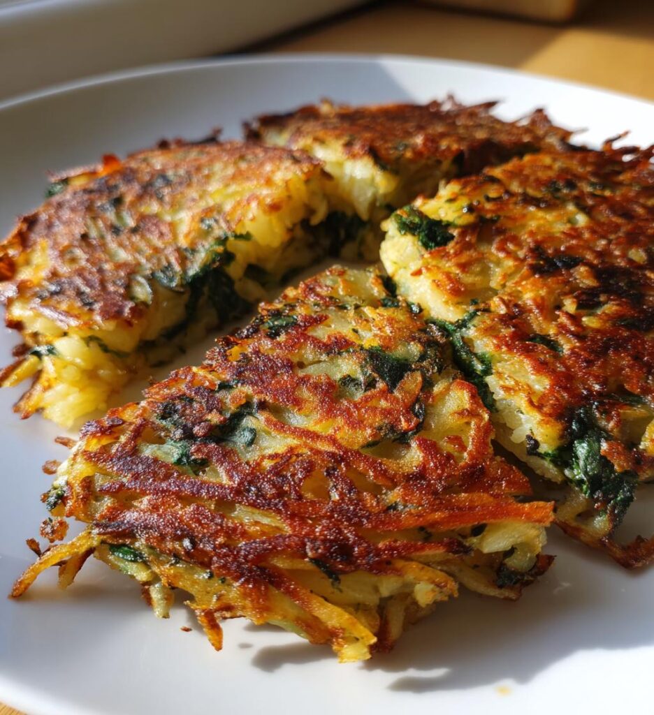 Kartoffelrøsti med spinat