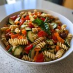 Pasta salat med grøntsager