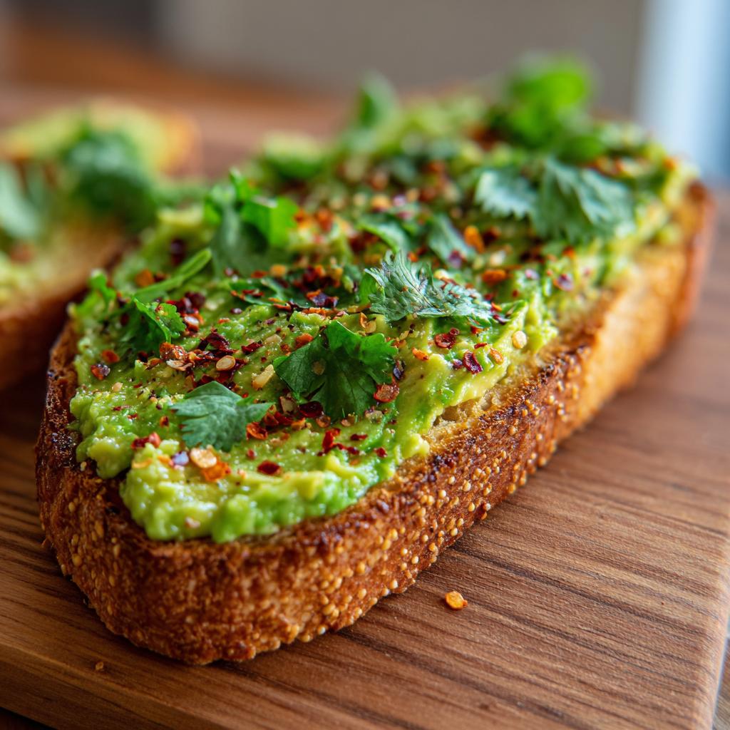 Ristet brød med avocado
