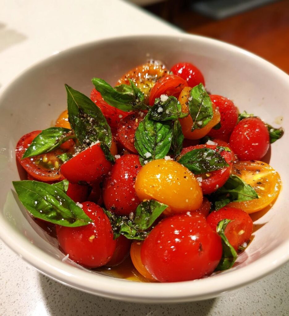 Tomatsalat med basilikum