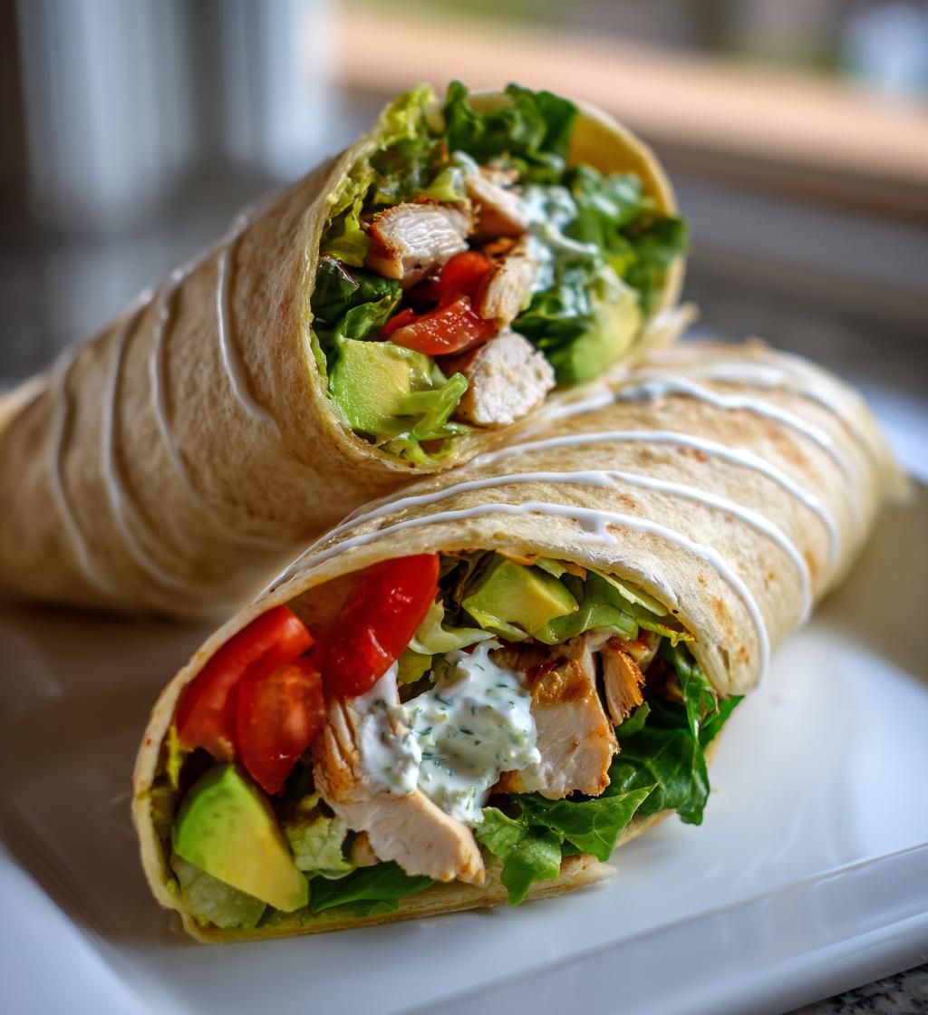 Wraps med kylling og grønt