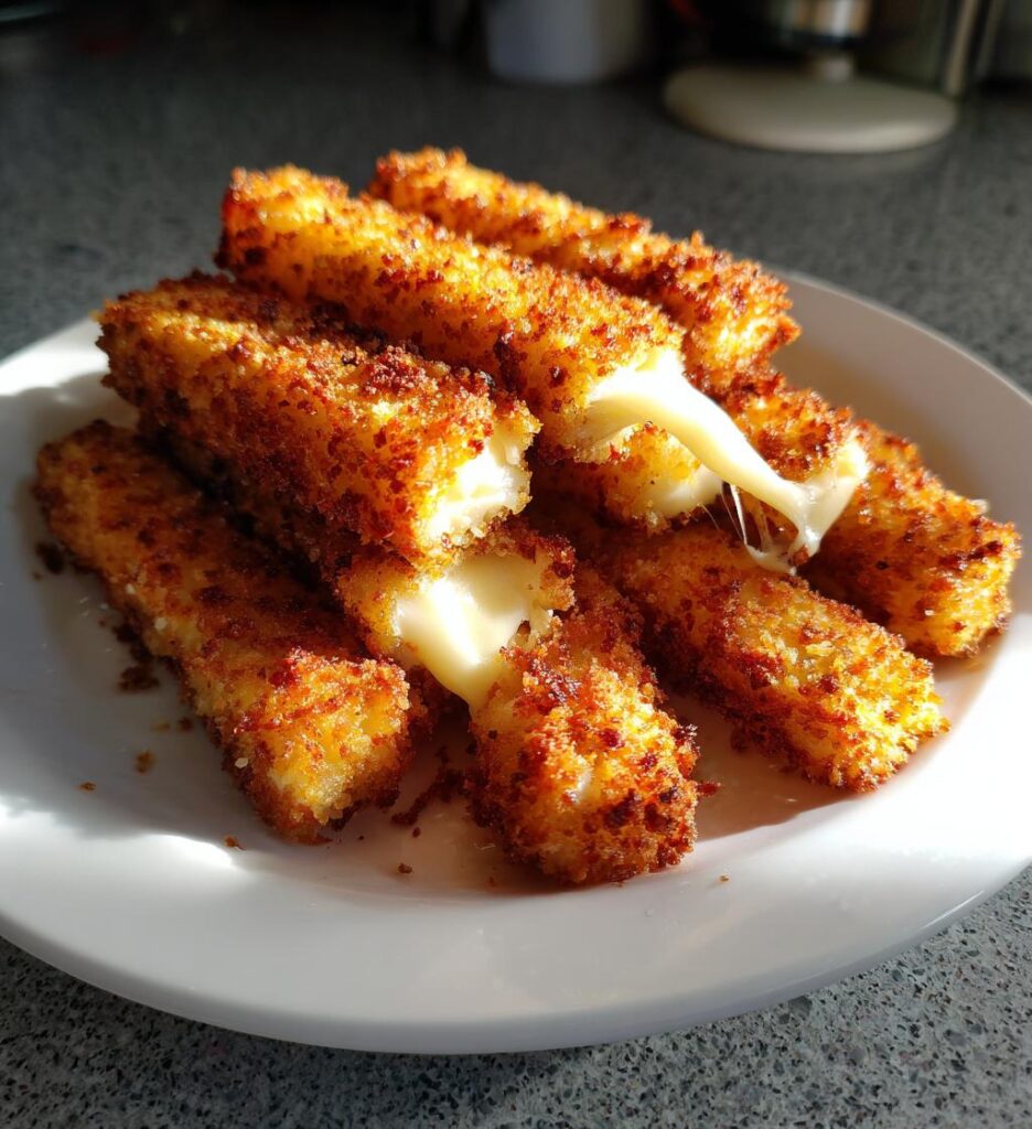 Airfryer mozzarella sticks