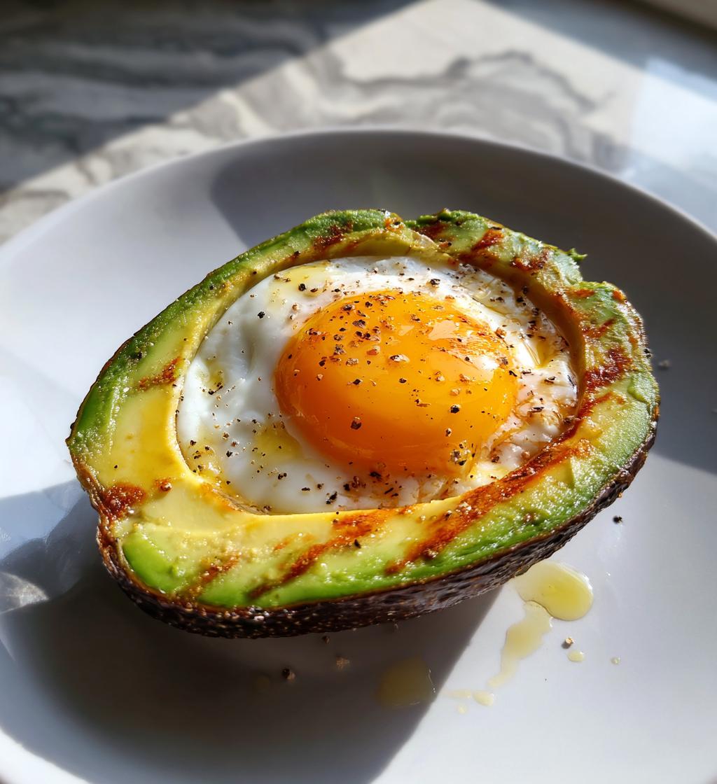 Bagte æg i avocado