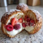 Fastelavnsboller med flødeskum og bær