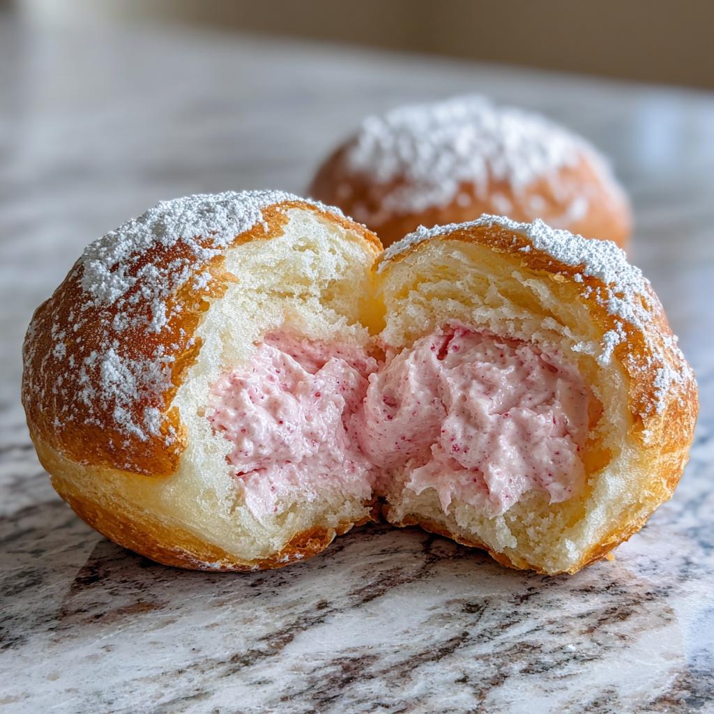 Fastelavnsboller med hindbærskum
