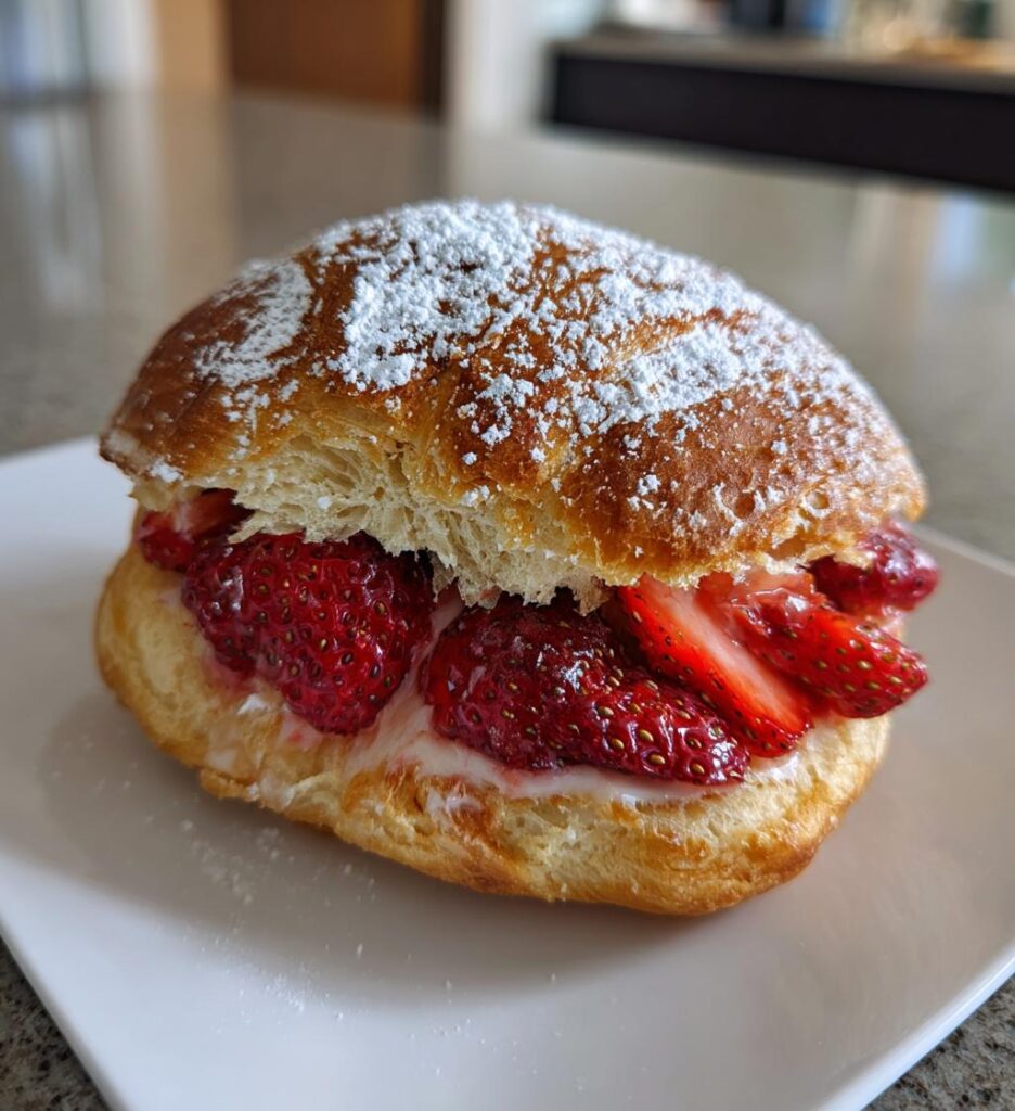 Fastelavnsboller med jordbær