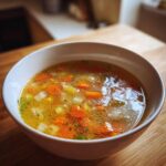 Grøntsagssuppe klar