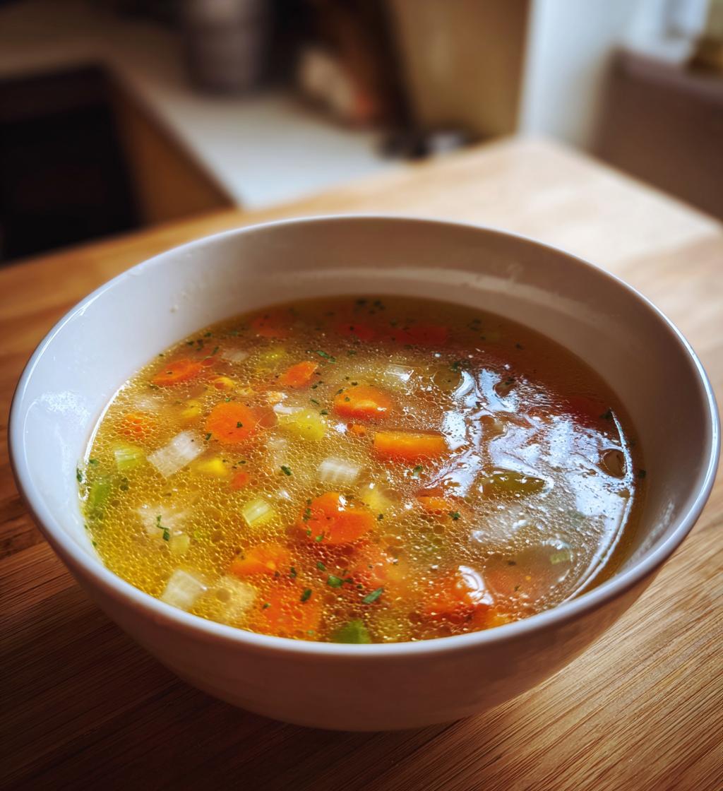 Grøntsagssuppe klar