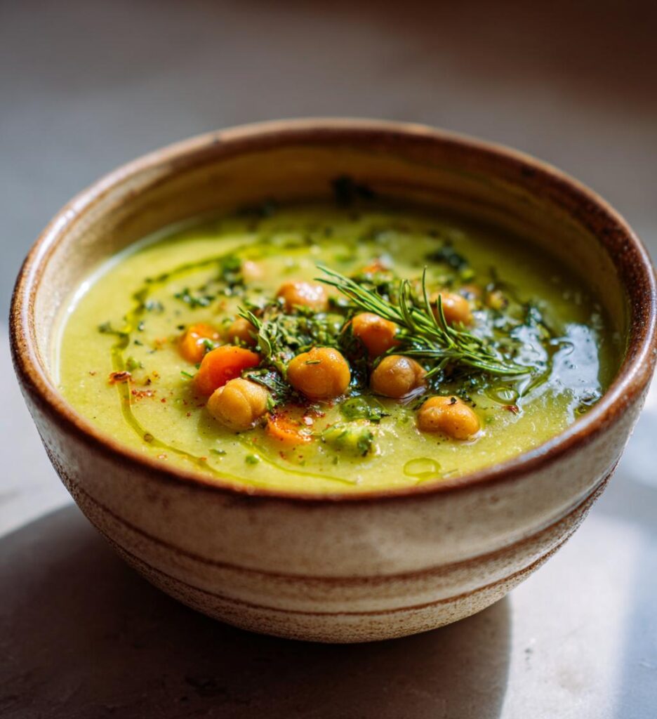 Grøntsagssuppe med kikærter