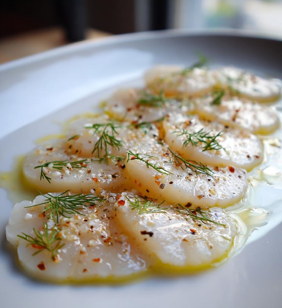 Jakobsmusling carpaccio