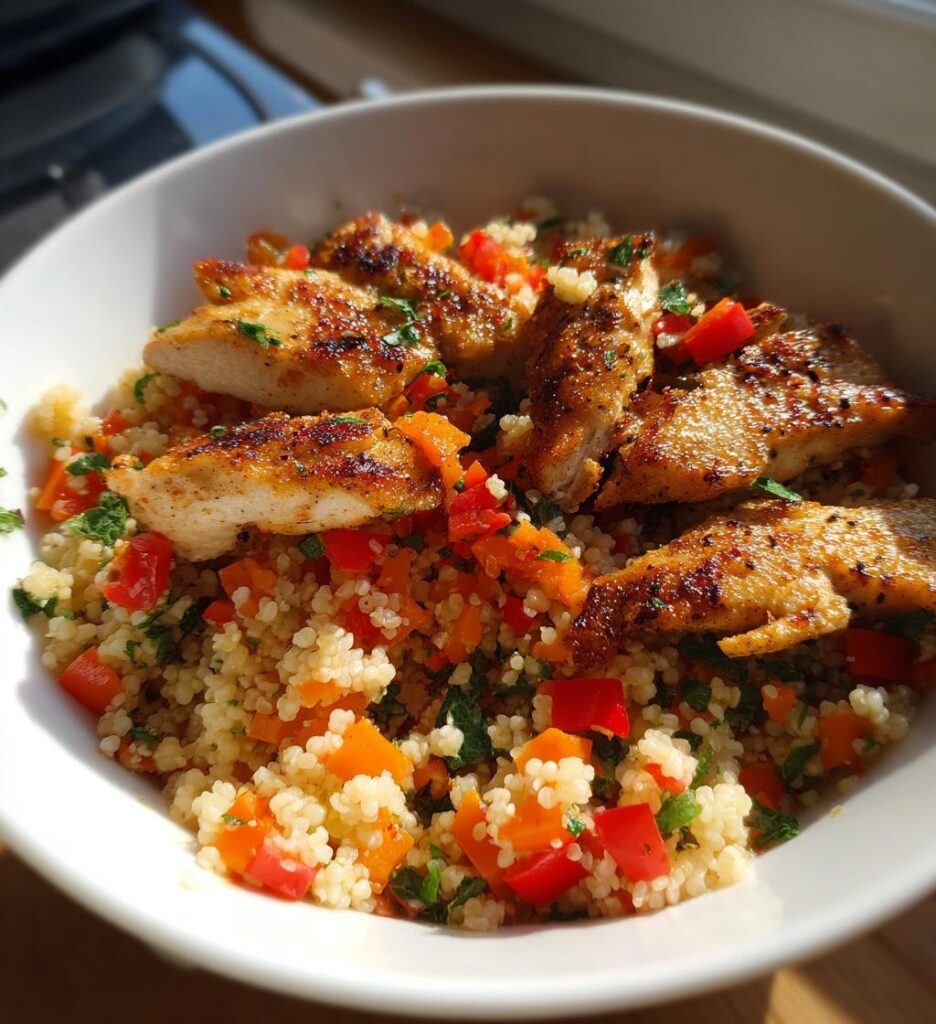 Kylling med grøntsagbulgur