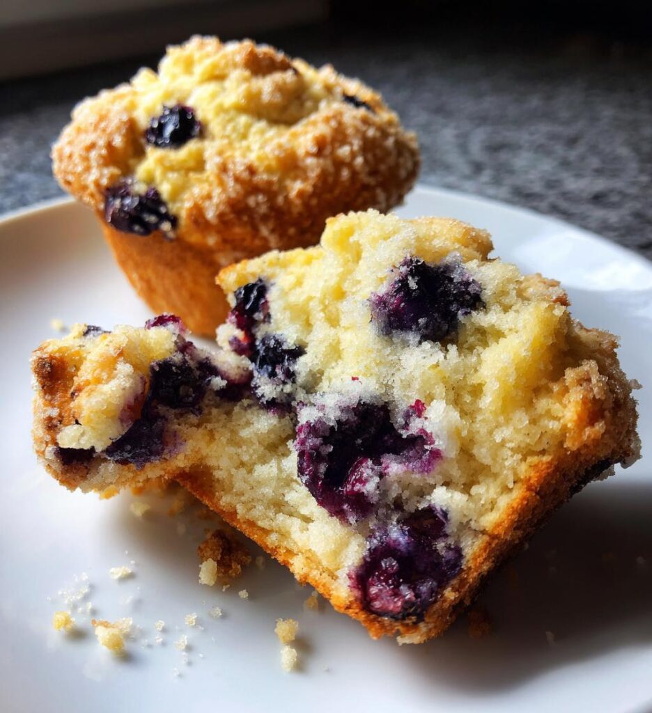 Muffins med blåbær