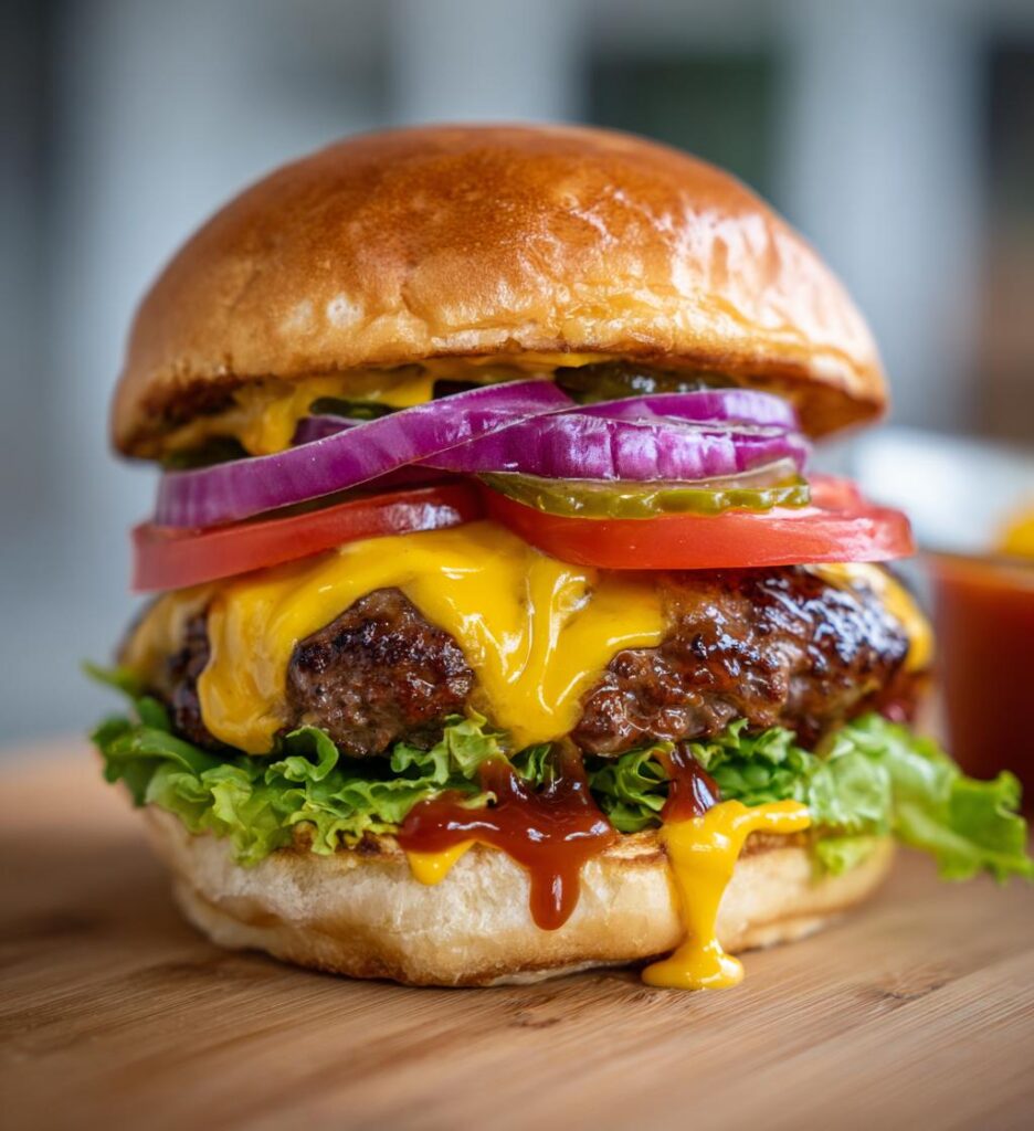 Okseburger med grøntsager